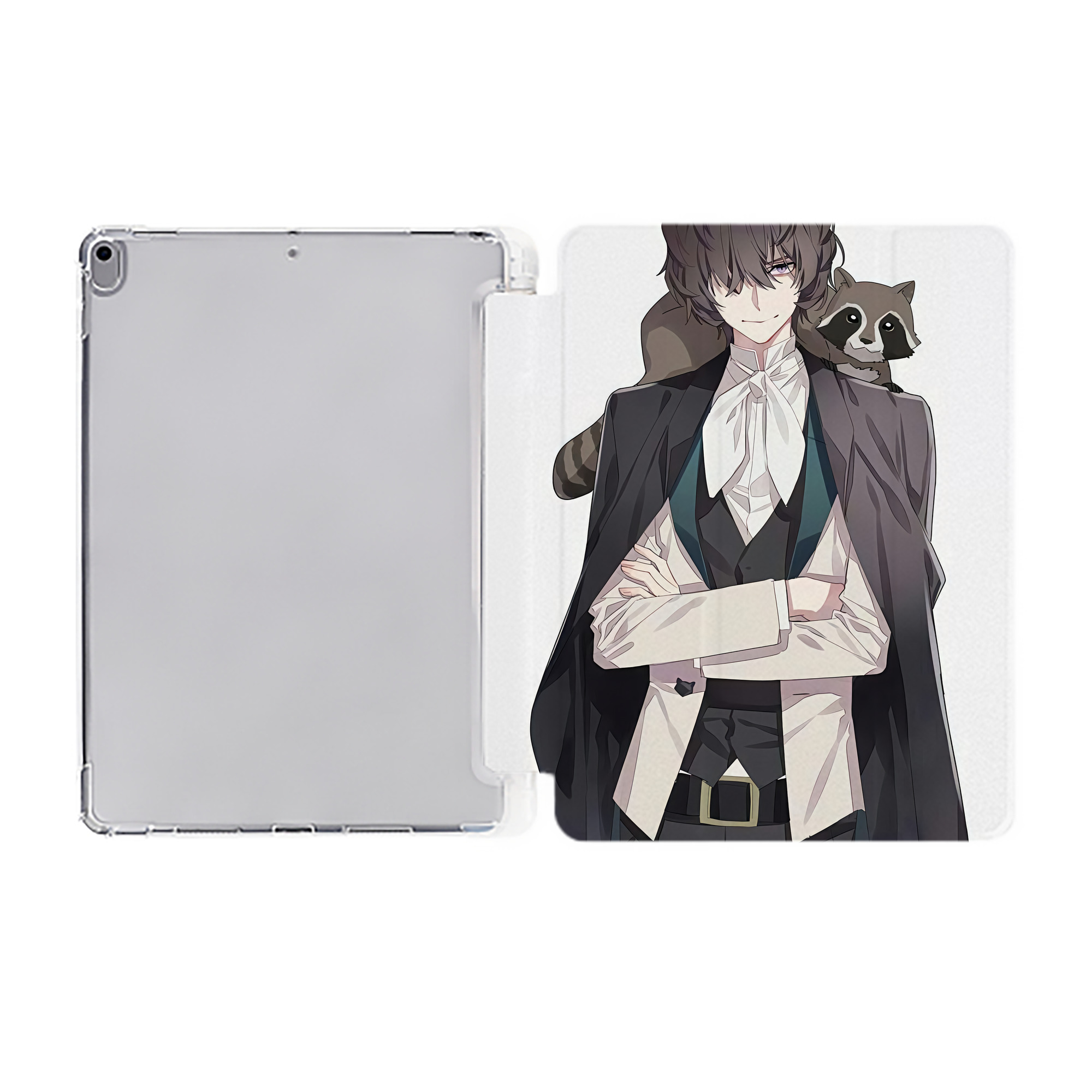 （画像用） 文豪ストレイドッグス Bungo Stray Dogs IPad ケース ペン収納付き 三つ折りスタンド PUレザー×シリコン 対応機種9.5/10.5/10.9インチ